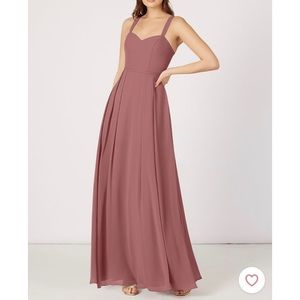 Desert Rose Simoan Azazie Bridesmaid Dress